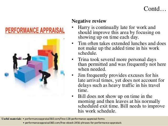 performance review phrases for negative attitude