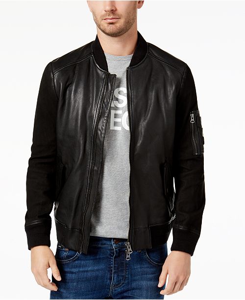 hugo boss leather jacket review