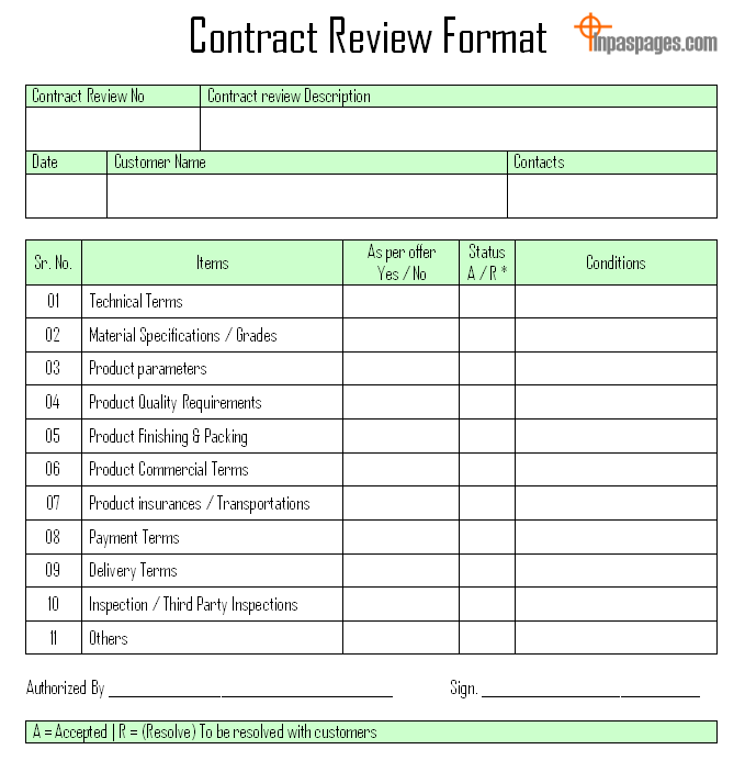 how to review a contract